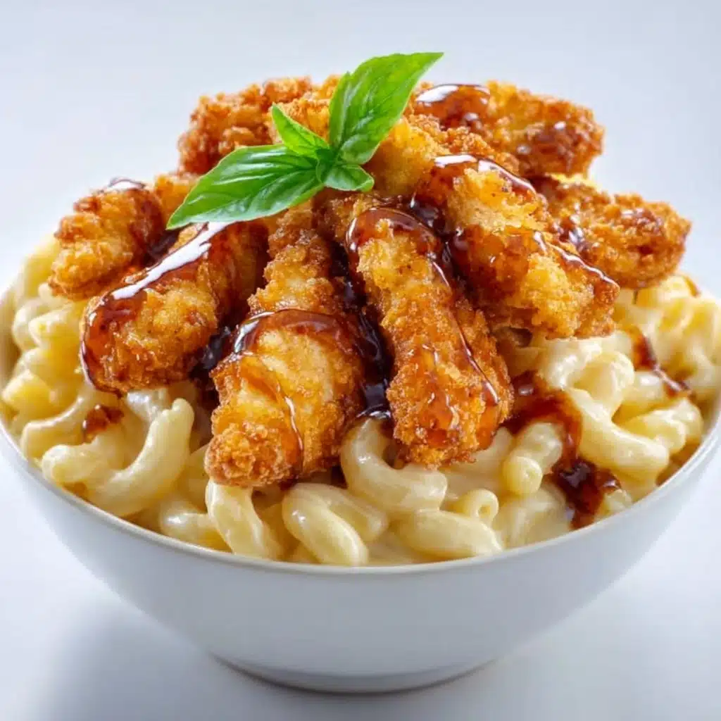 Creamy Honey Pepper Chicken Mac and Cheese Recipe - Recipe Image