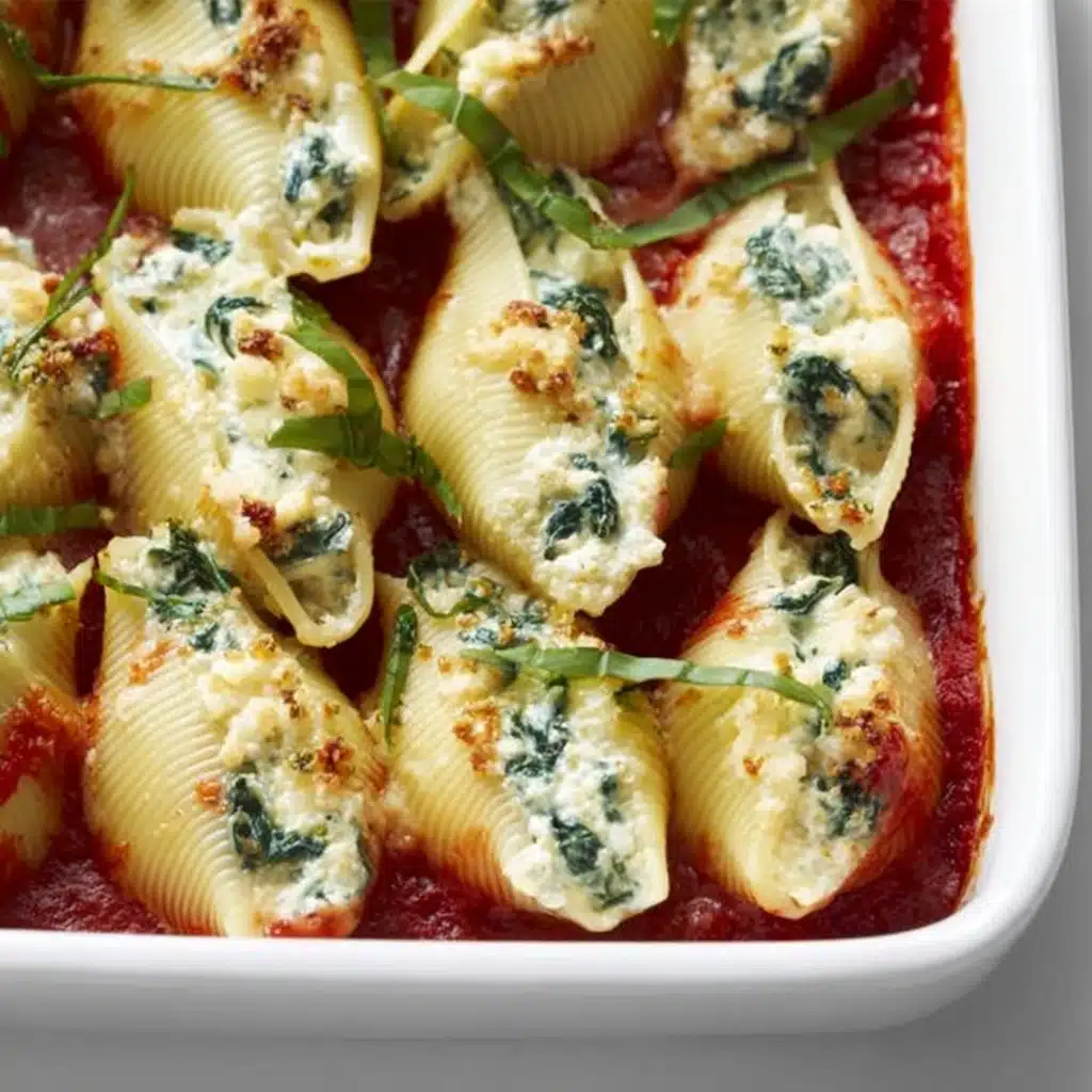 Spinach and Ricotta Stuffed Shells Recipe - Recipe Image