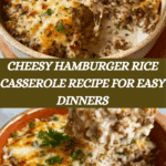 Cheesy Hamburger Rice Casserole ngredients Recipe