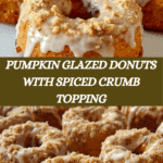 Pumpkin Glazed Donuts with Crumb Topping Recipe