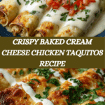 Baked Cream Cheese Chicken Taquitos Recipe