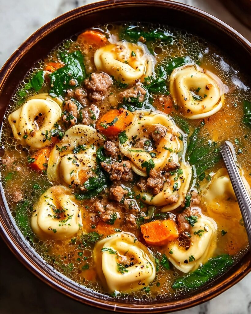 Autumn Tortellini Soup with Sausage Recipe