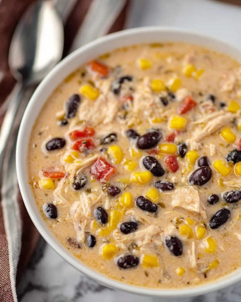 Easy Crock Pot Cream Cheese Chicken Chili Recipe
