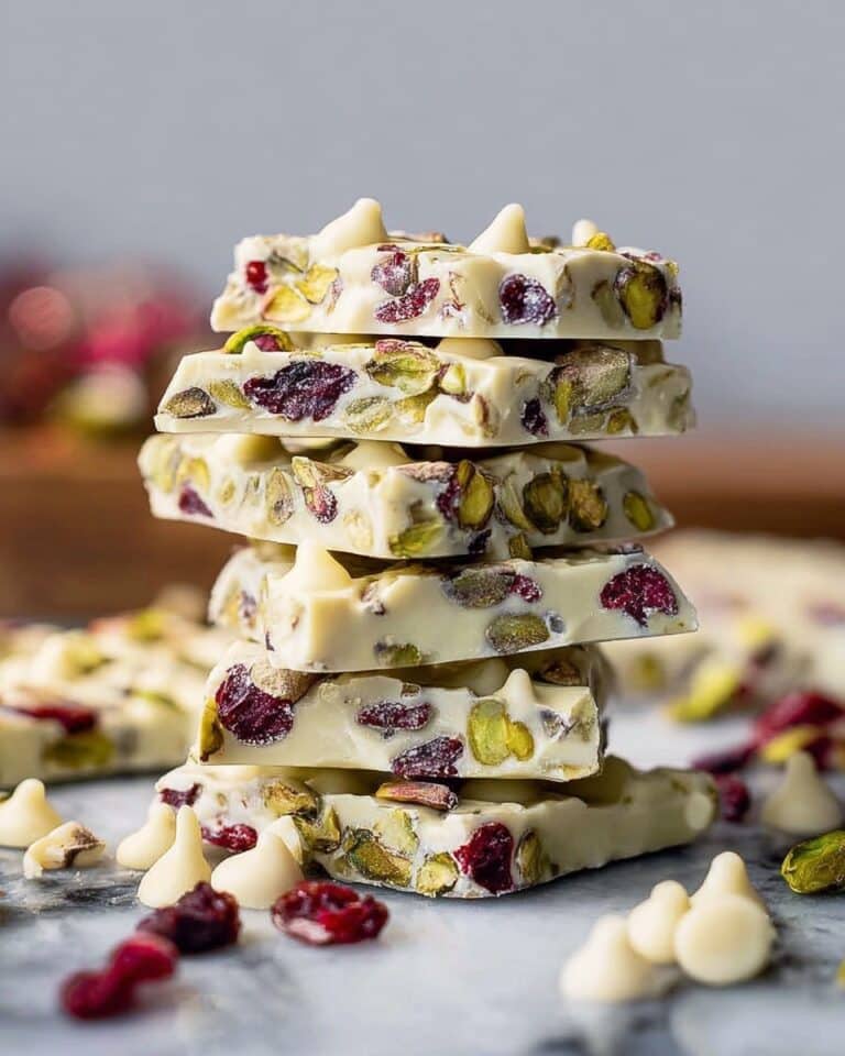 Cranberry Pistachio White Chocolate Bark Recipe