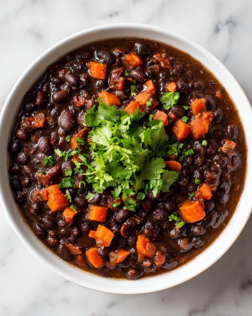 Slow Cooker Vegetarian Black Bean Soup Recipe