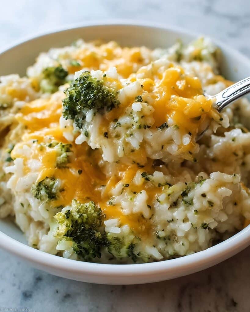 Easy Crockpot Cheesy Chicken Broccoli Rice Recipe