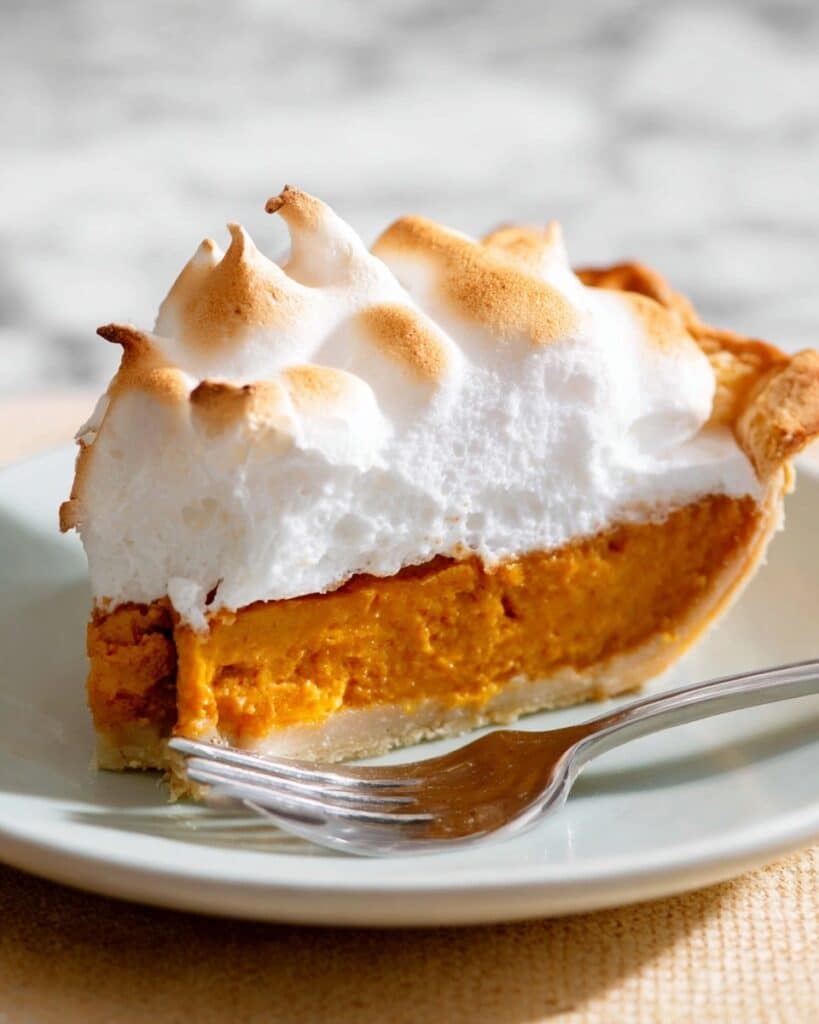 Pumpkin Pie with Toasted Marshmallow Topping Recipe