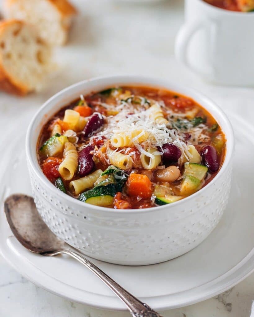 Homemade Minestrone Soup {Slow Cooker} Recipe