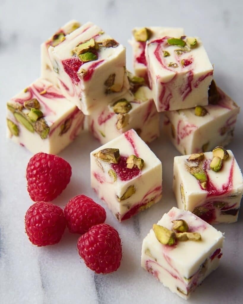 White Chocolate Raspberry Swirl Fudge Recipe