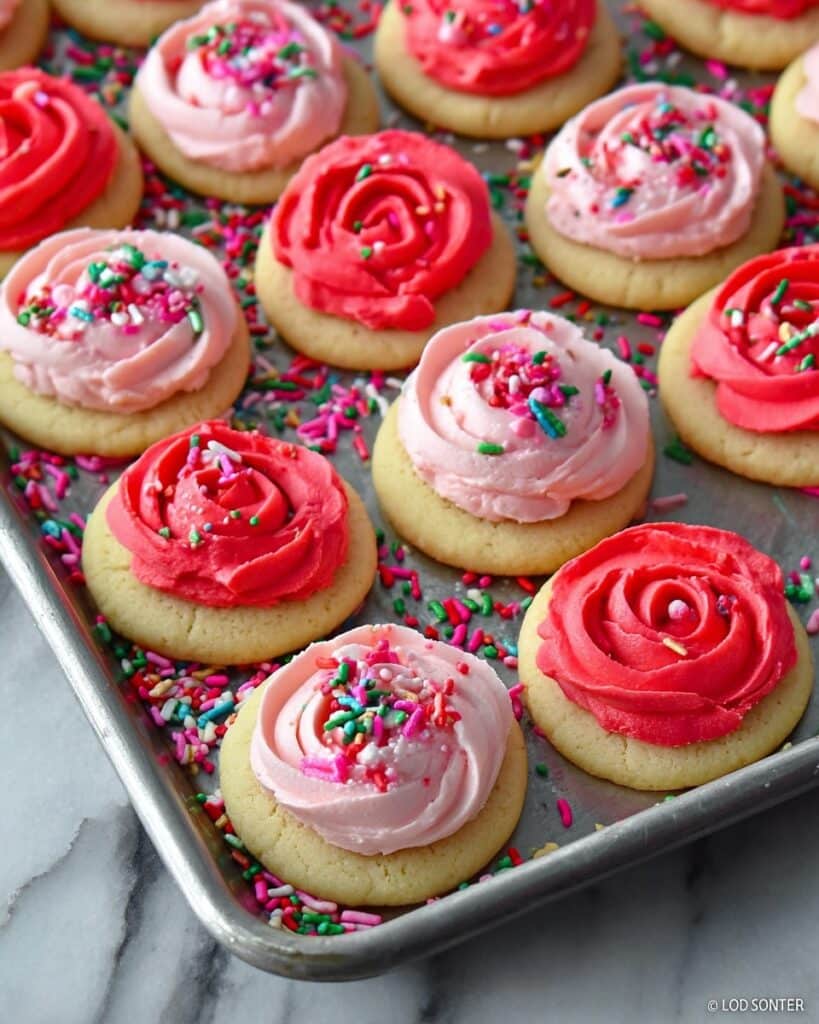 Christmas Rosette Sugar Cookies Recipe