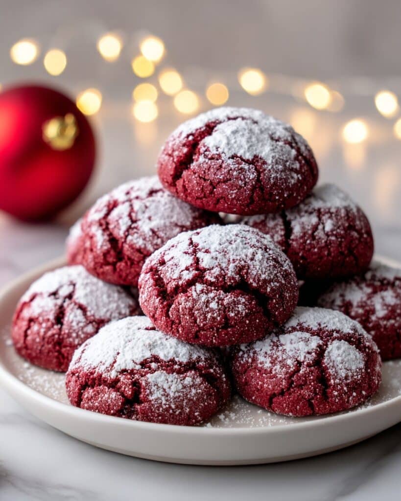 Red Velvet Crinkle Cookies Recipe