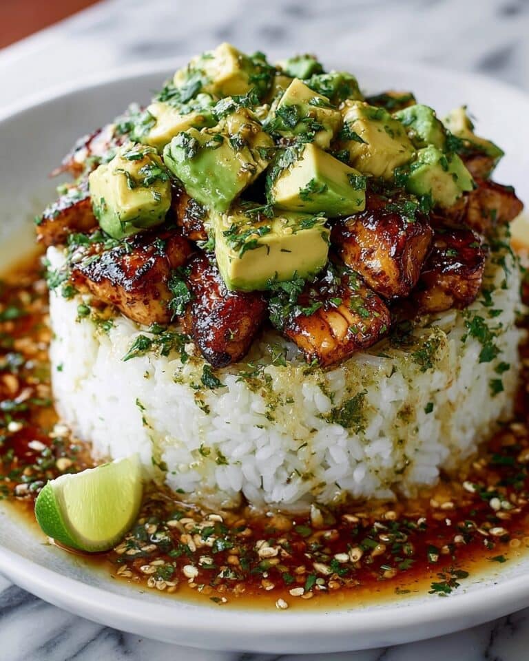 Honey Lime Chicken & Avocado Rice Stack Recipe