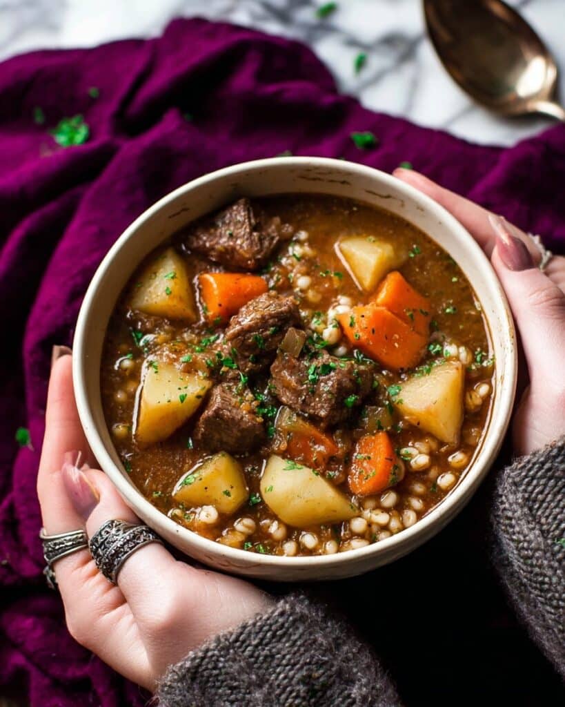 Crockpot Beef Barley Soup Recipe