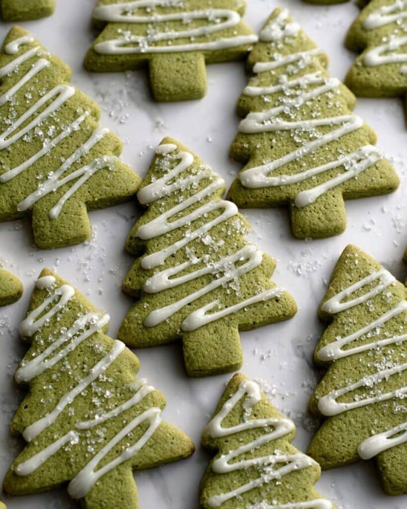 Christmas Tree Matcha Cookies Recipe