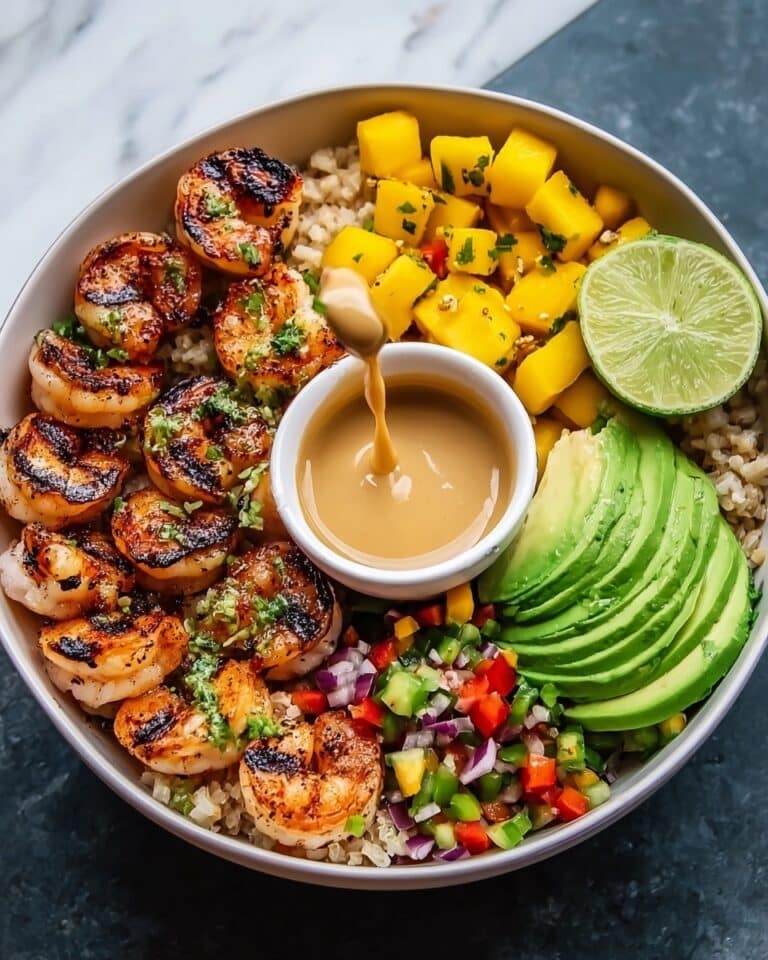 Shrimp and Avocado Bowls with Mango Salsa & Lime-Chili Sauce Recipe