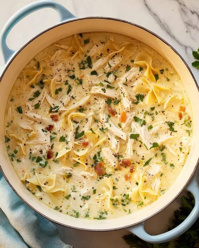 White Chicken Lasagna Soup Recipe