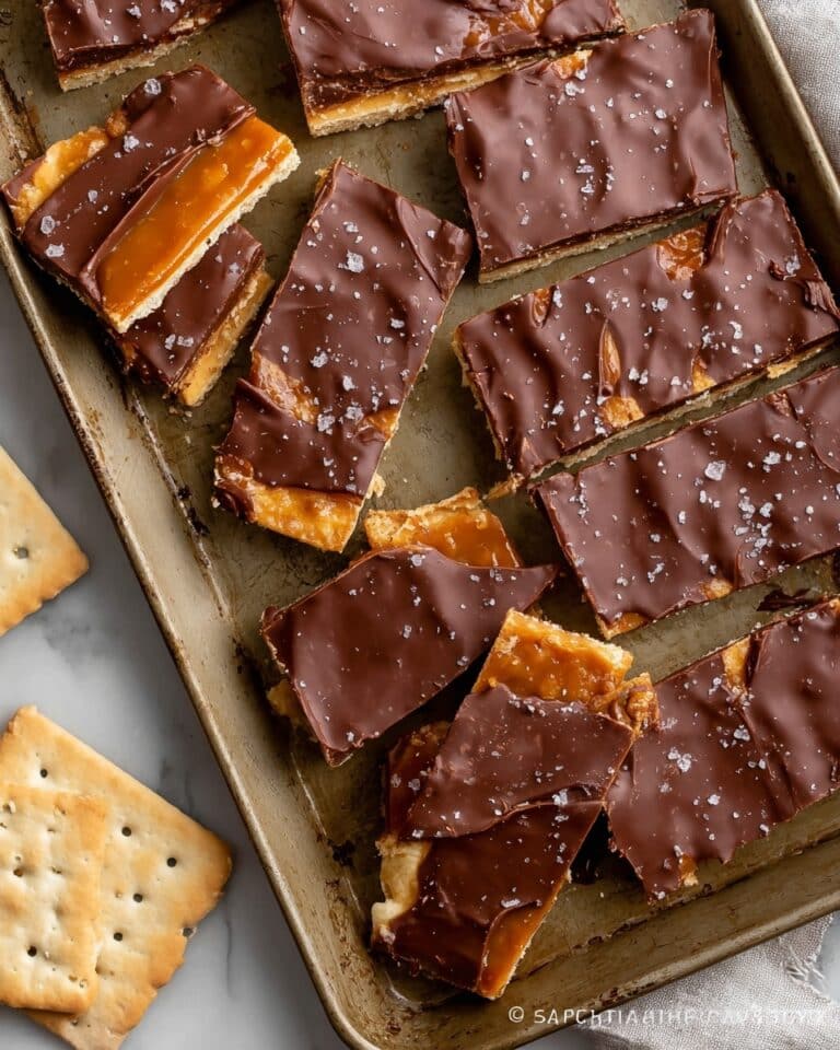 Saltine Toffee Crunch with Chocolate and Nuts Recipe