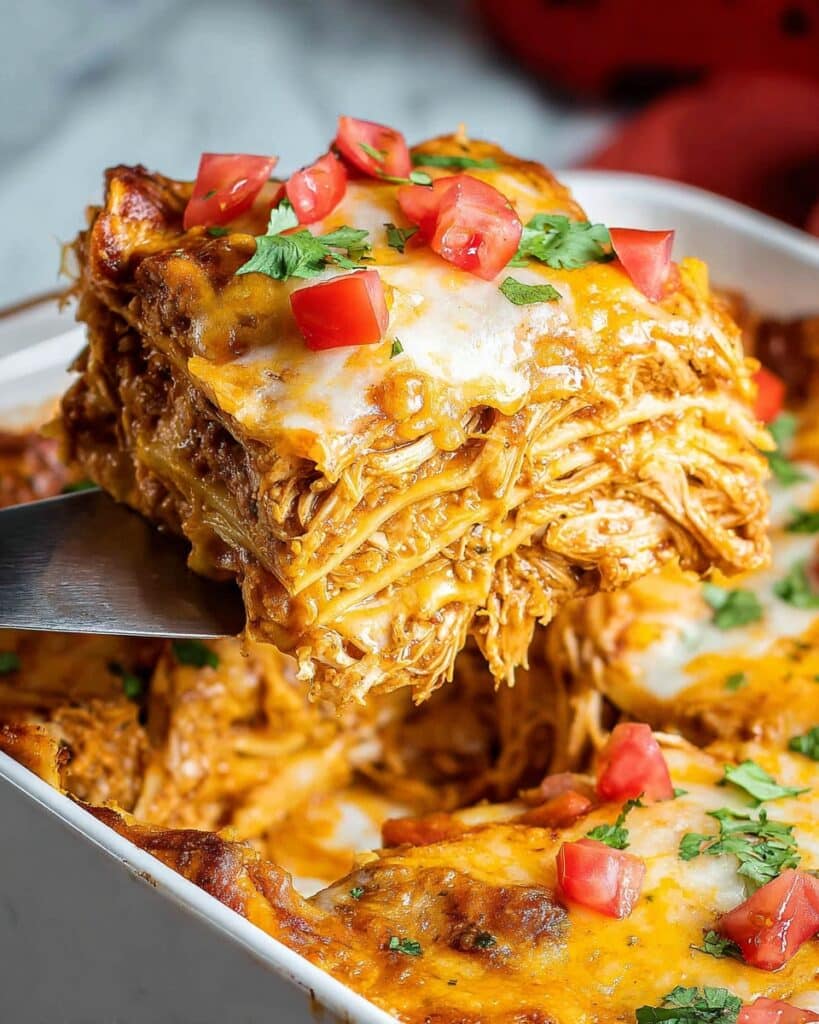 Shredded Chicken Enchilada Casserole Recipe