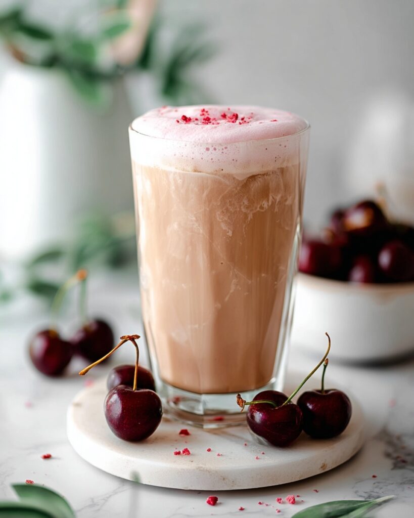 Iced Cherry Chai Latte with Cherry Cream Cold Foam Recipe