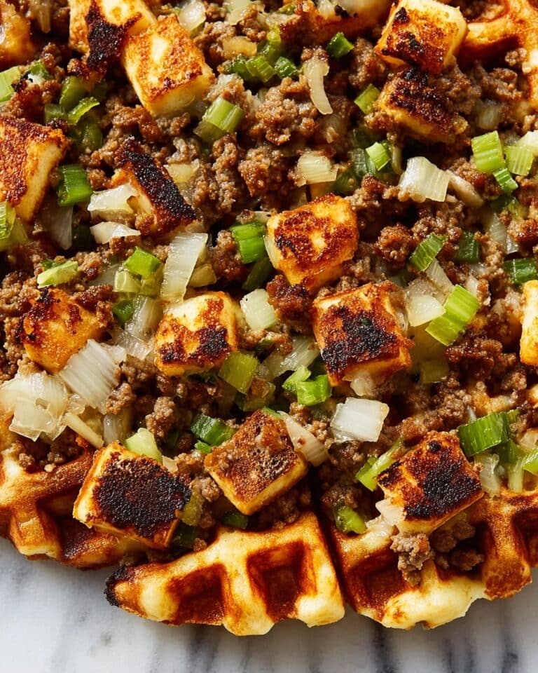Garlic Butter Tossed Heavenly Waffles Holiday Stuffing Recipe