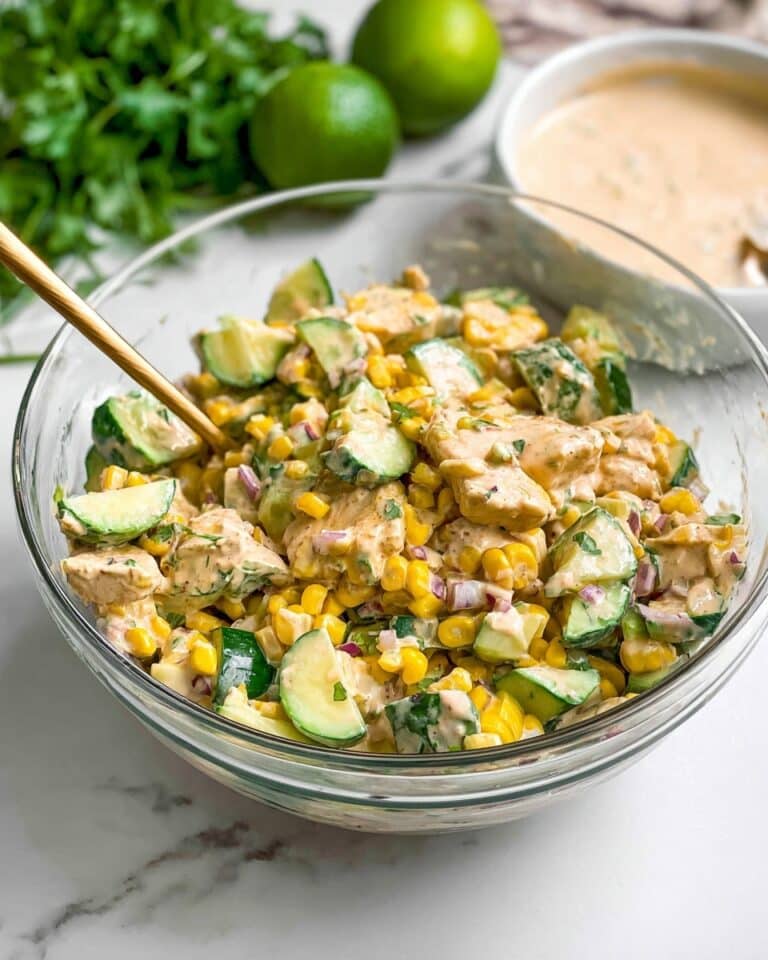 Street Corn Creamy Cucumber Salad Recipe