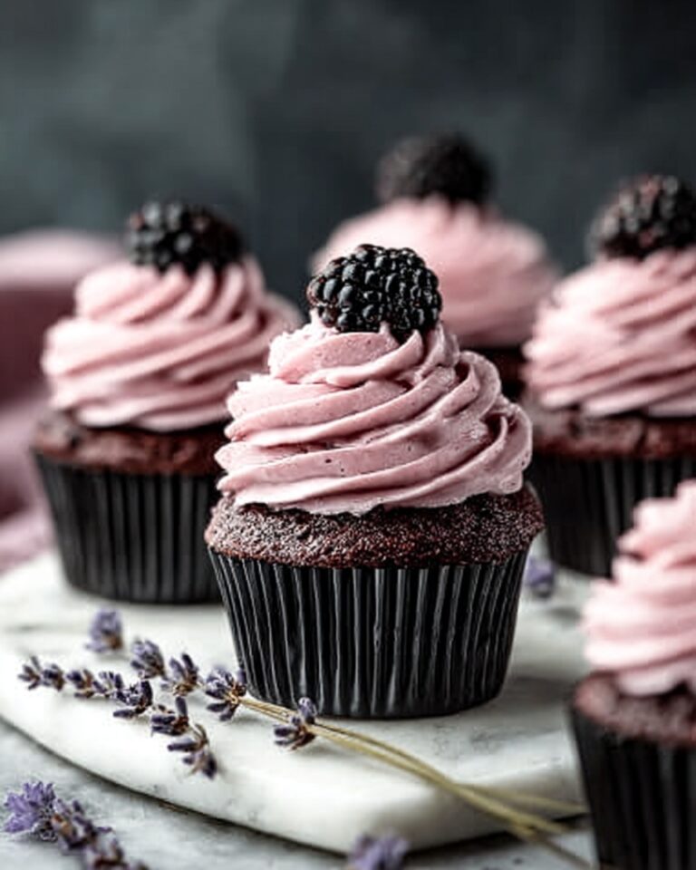 Blackberry Lavender Chocolate Cupcakes Recipe