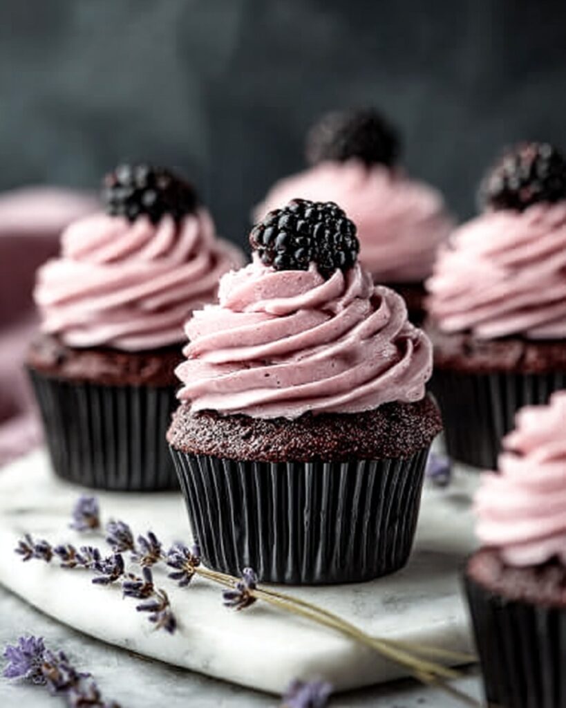 Blackberry Lavender Chocolate Cupcakes Recipe