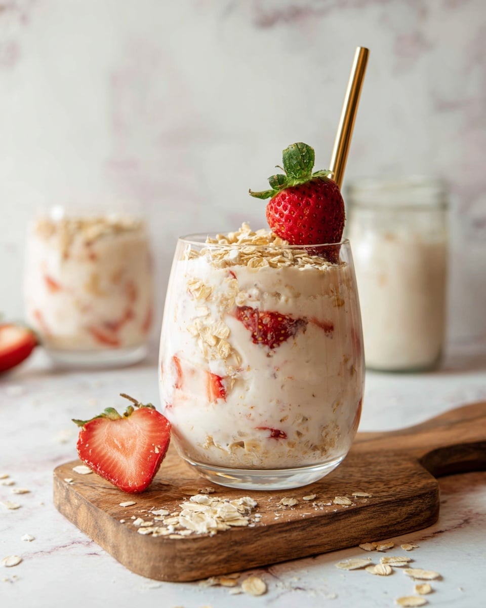 Easy Strawberry Cheesecake Overnight Oats Recipe