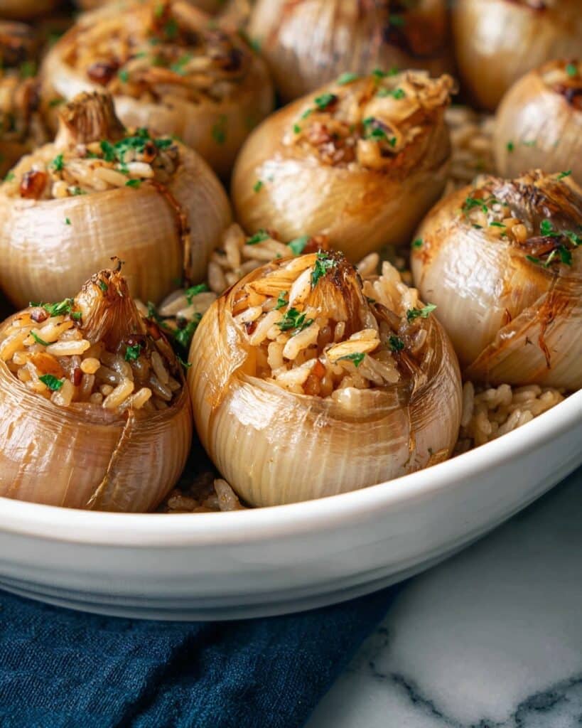 Stuffed Onions with Fragrant Rice and Pine Nuts Recipe