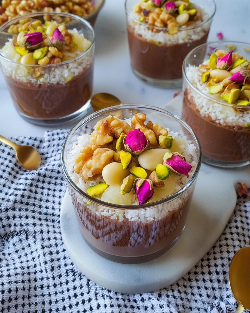 Meghli: Traditional Spiced Rice Flour Pudding with Nuts and Coconut Recipe