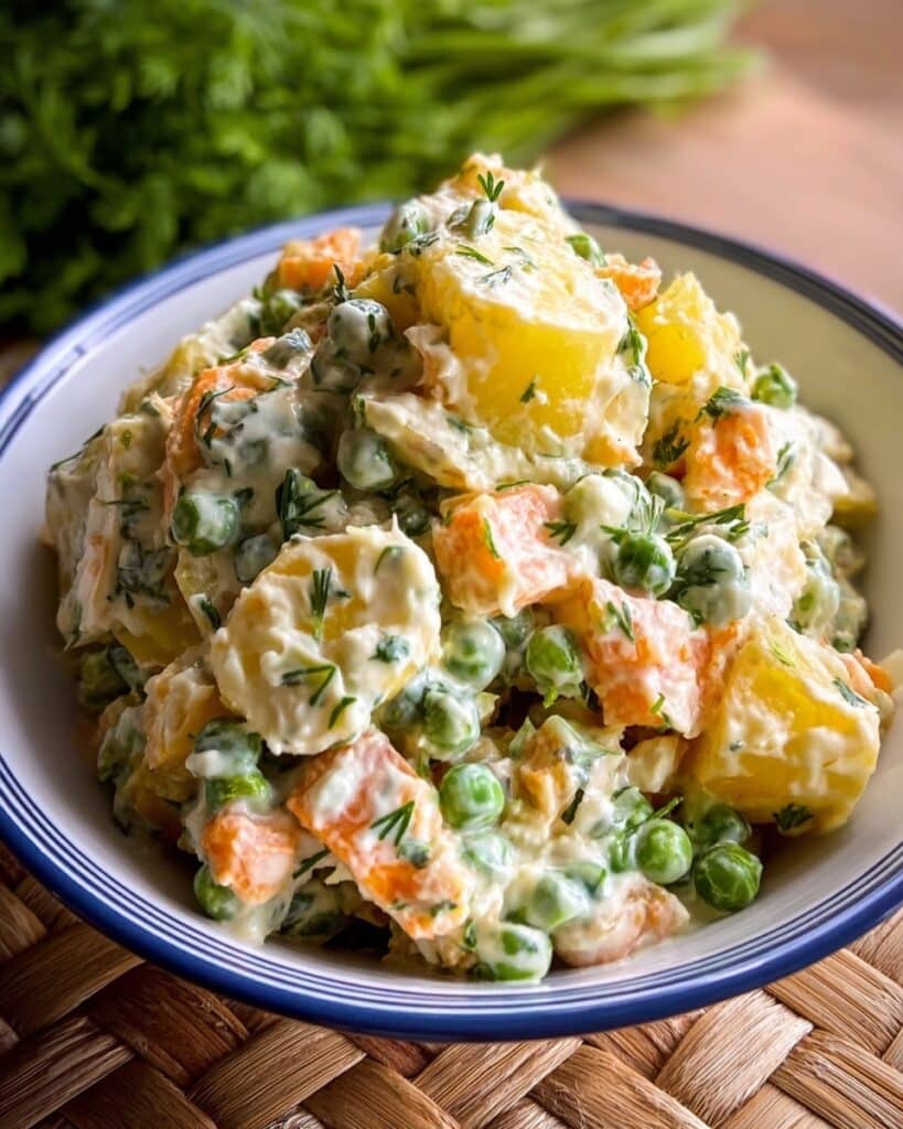 Russian Salad – Salad Olivier Recipe
