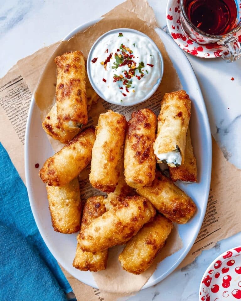 Sigara Boregi: Crispy Feta and Mozzarella Filo Rolls Recipe