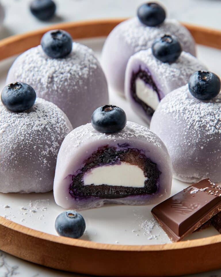 Blueberry Cream Mochi Buns Recipe