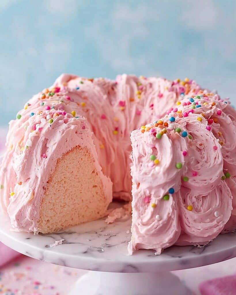Beautiful Pink Angel Food Cake Recipe