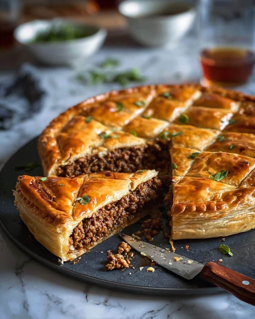 Turkish Spiral Borek with Spiced Ground Beef Recipe