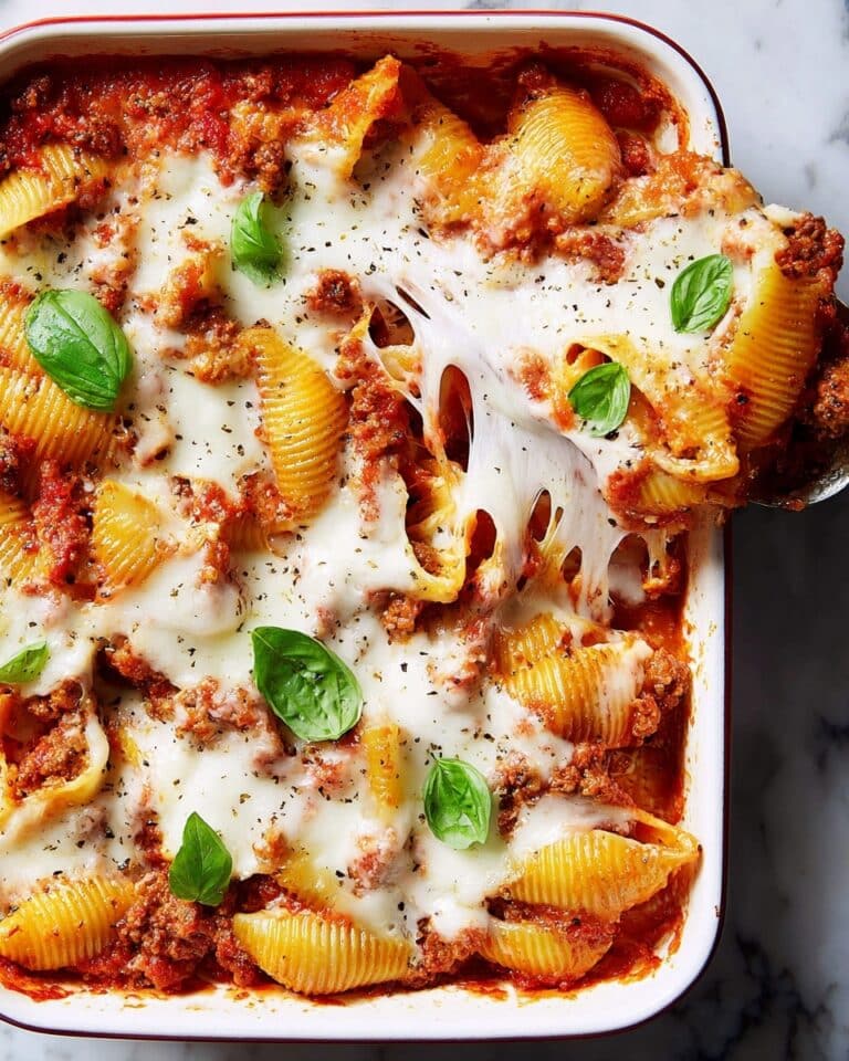 Cheesy Baked Stuffed Shells with Ricotta and Basil Recipe