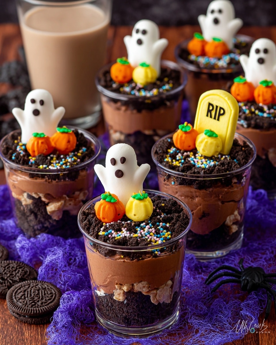 Halloween Graveyard Dirt Cups Recipe