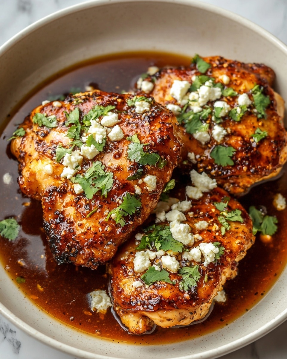 The image shows a white plate with three crispy fried chicken pieces arranged in the center. The chicken is golden brown and looks crunchy with a textured coating. On top of the chicken, there is a white dollop of sauce sprinkled with orange spices, and small white crumbly cheese pieces are scattered over the dish. Fresh green herbs are placed around and on the chicken for color contrast. To the side, there is a small amount of dark red sauce. The plate sits on a white marbled surface. Photo taken with an iphone --ar 4:5 --v 7